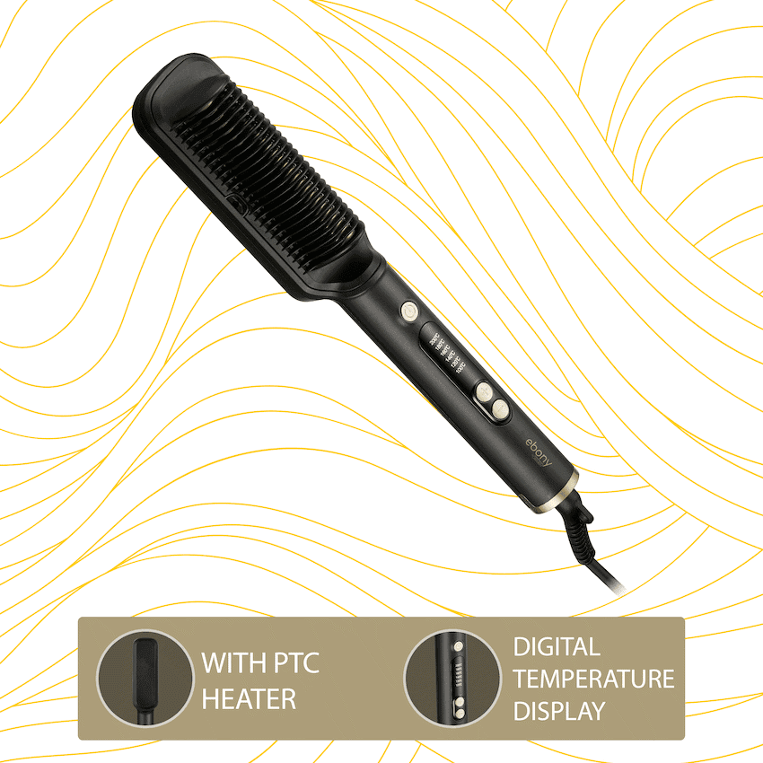 Carmen Ebony Hair Straightening Brush