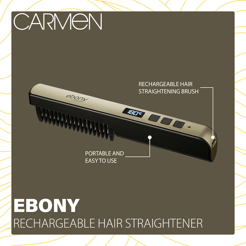 Carmen Ebony Rechargeable Hair Straightener
