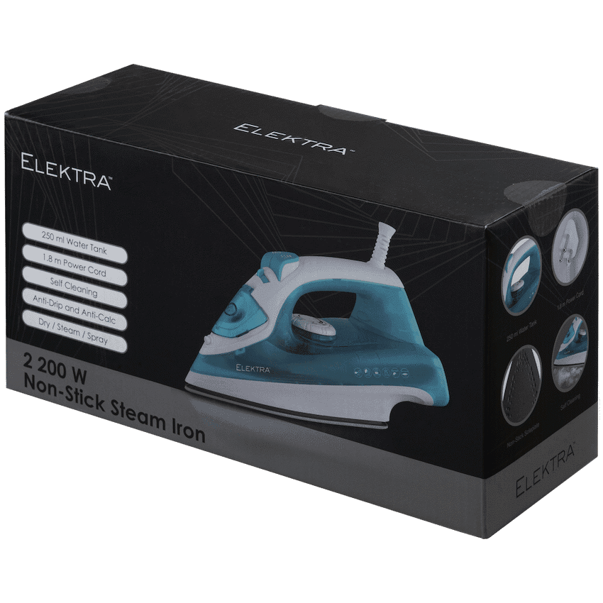 Elektra 2200w Non-Stick Steam Iron