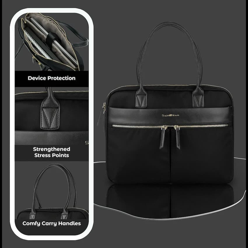 SupaNova Sienna  14.1' Ladies Laptop Bag - Black