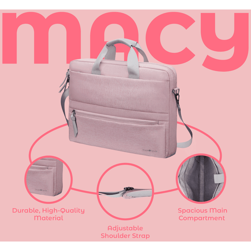 SupaNova Macy 15.6" Laptop Shoulder Bag Pink