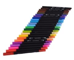 24-Piece Dual Tip Brush Pen Set