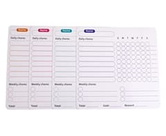 Fridge Magnet Chore Tracker & Reward Set