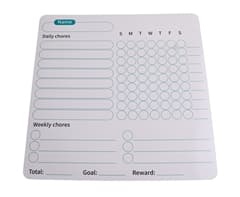 Fridge Magnet Chore Tracker & Reward Set