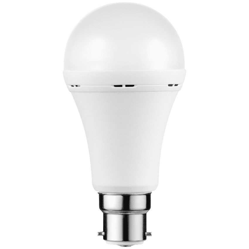 Switched 9w A60 Rechargeable LED Light Bulb - B22 - Cool White
