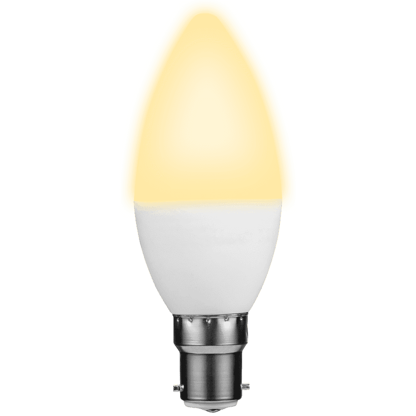Switched 5w Candle LED Light Bulb B22