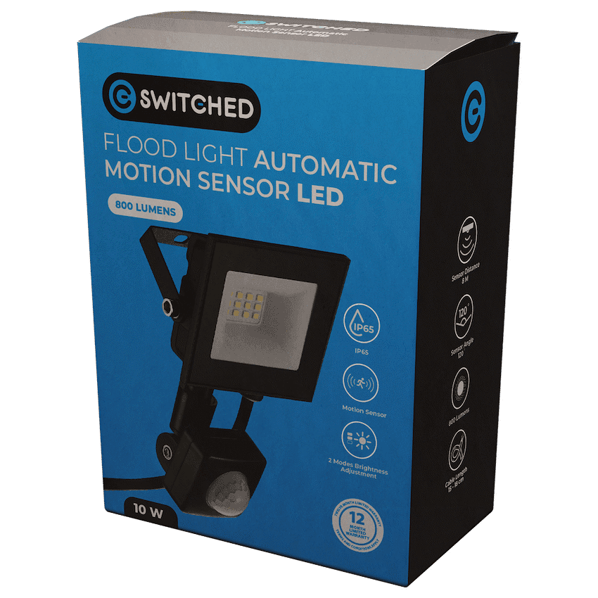 Switched 10w LED Flood Light Automatic Motion Sensor