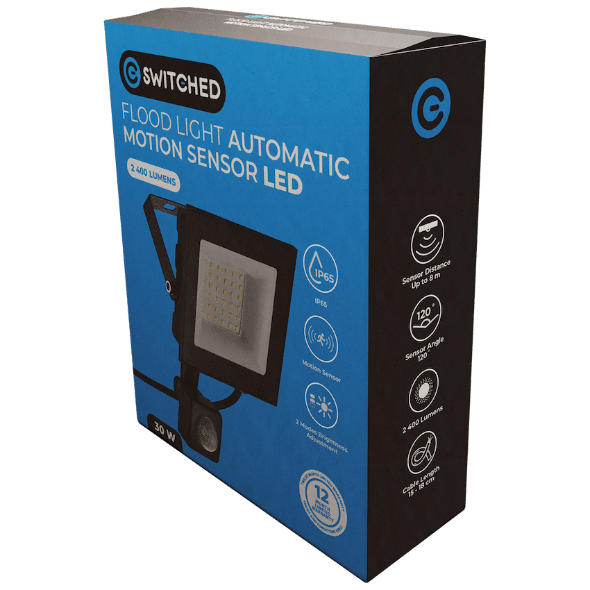 Switched 30w LED Flood Light Automatic Motion Sensor