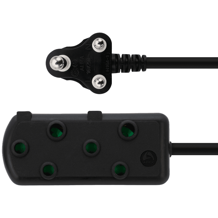 Switched Light Duty Side by Side (SBS) Extension Leads 5m