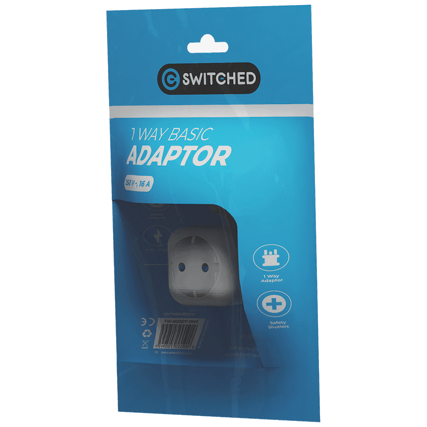 Switched 1-Way Schuko Adaptor