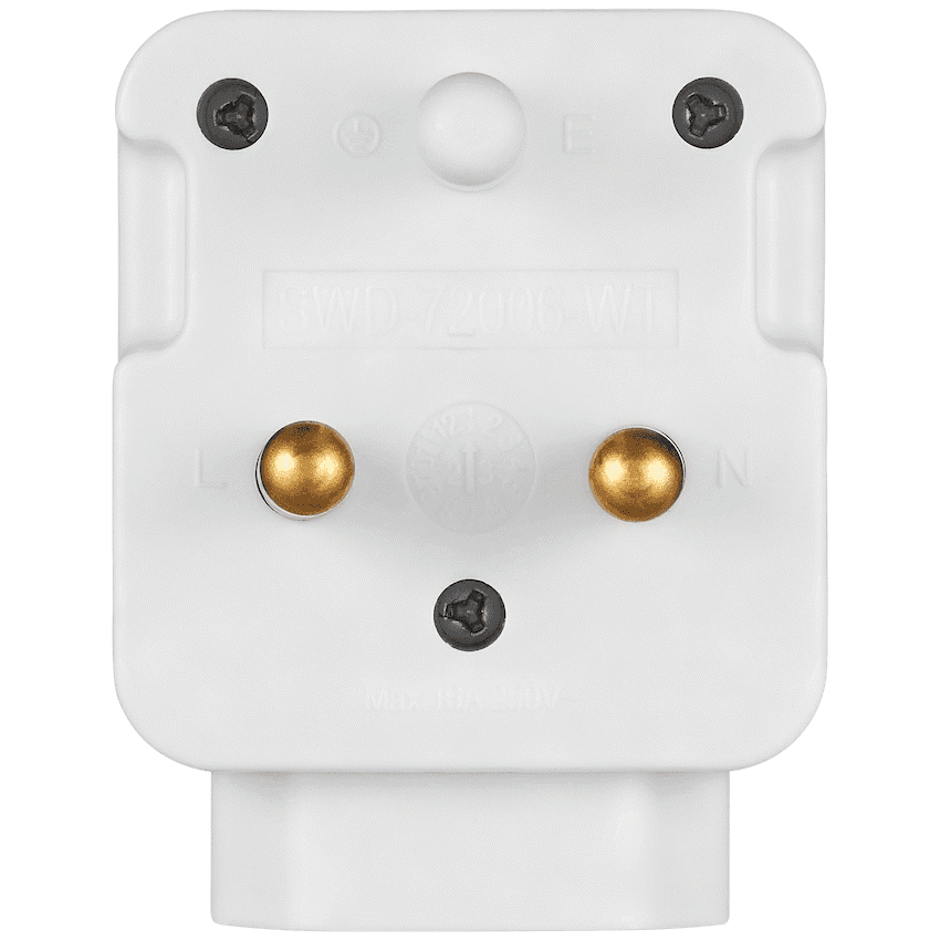 Switched 2-Way Schuko Adaptor - Top and Bottom Loader