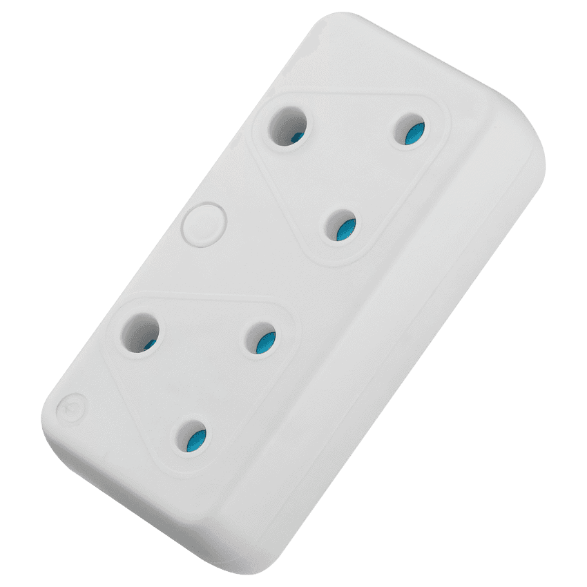 SWITCHED  2 Way Adaptor - White