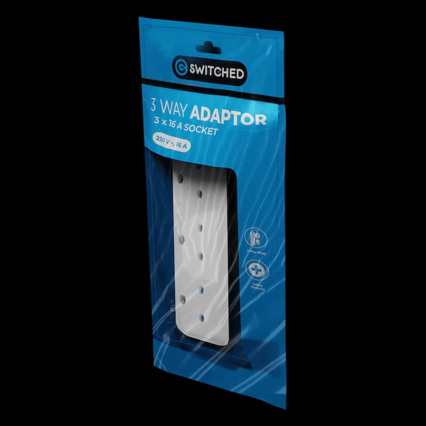 Switched 3-Way 16a Adaptor