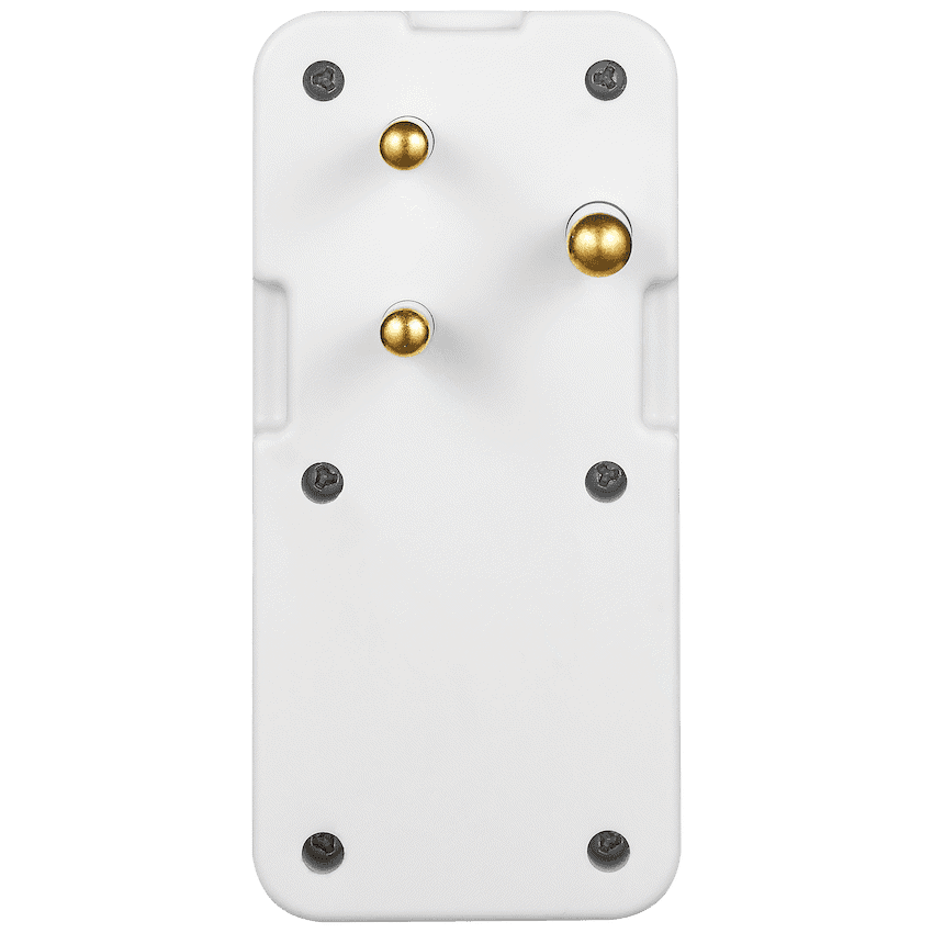 Switched 3-Way Medium Surge Adaptor - White