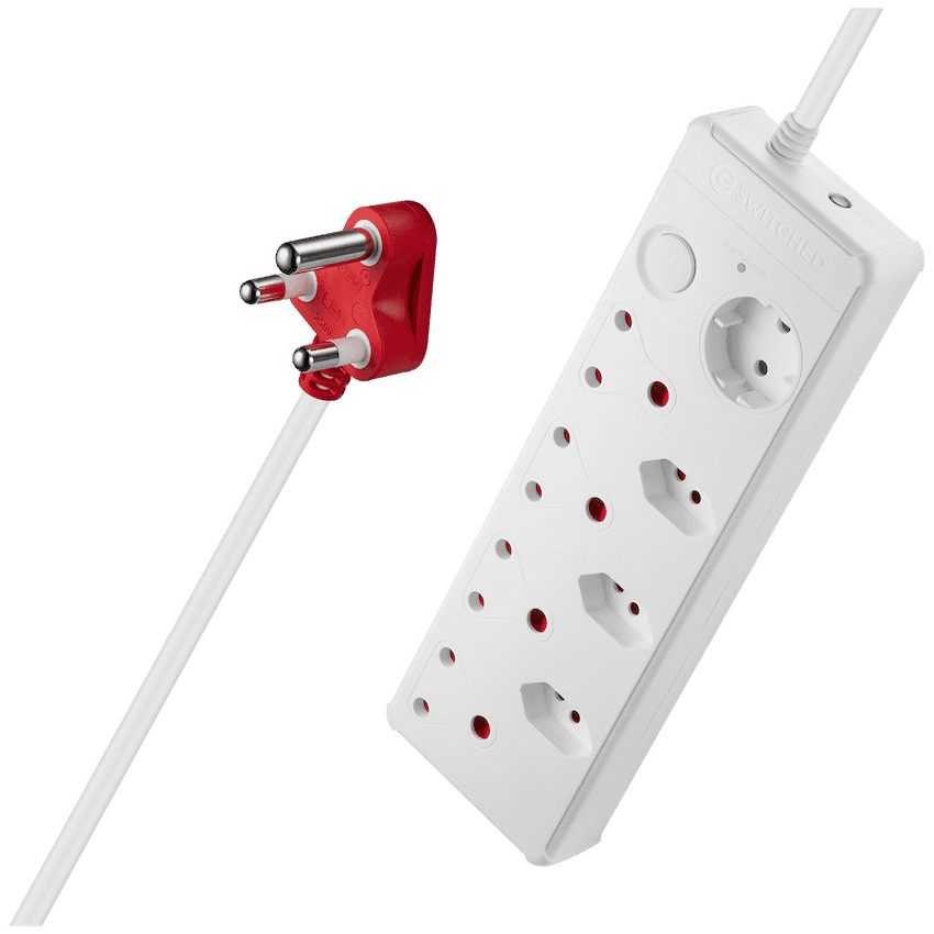 Switched Medium Surge 8-Way Multiplug 0.5m