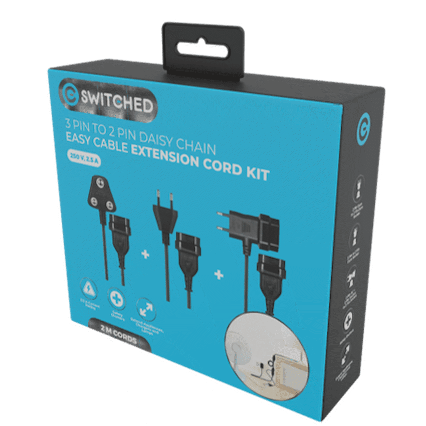 Switched Easy Cable Extender Daisy Chain Kit 6m Total
