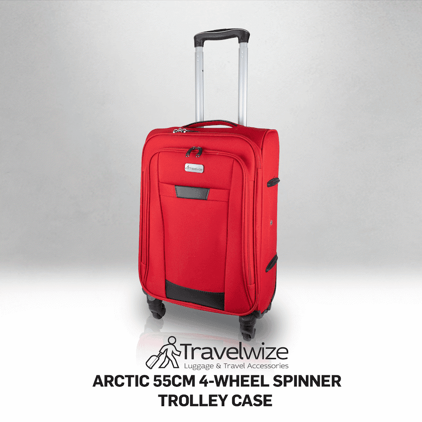 Travelwize Arctic 55cm 4-Wheel Spinner Trolley Case - Red