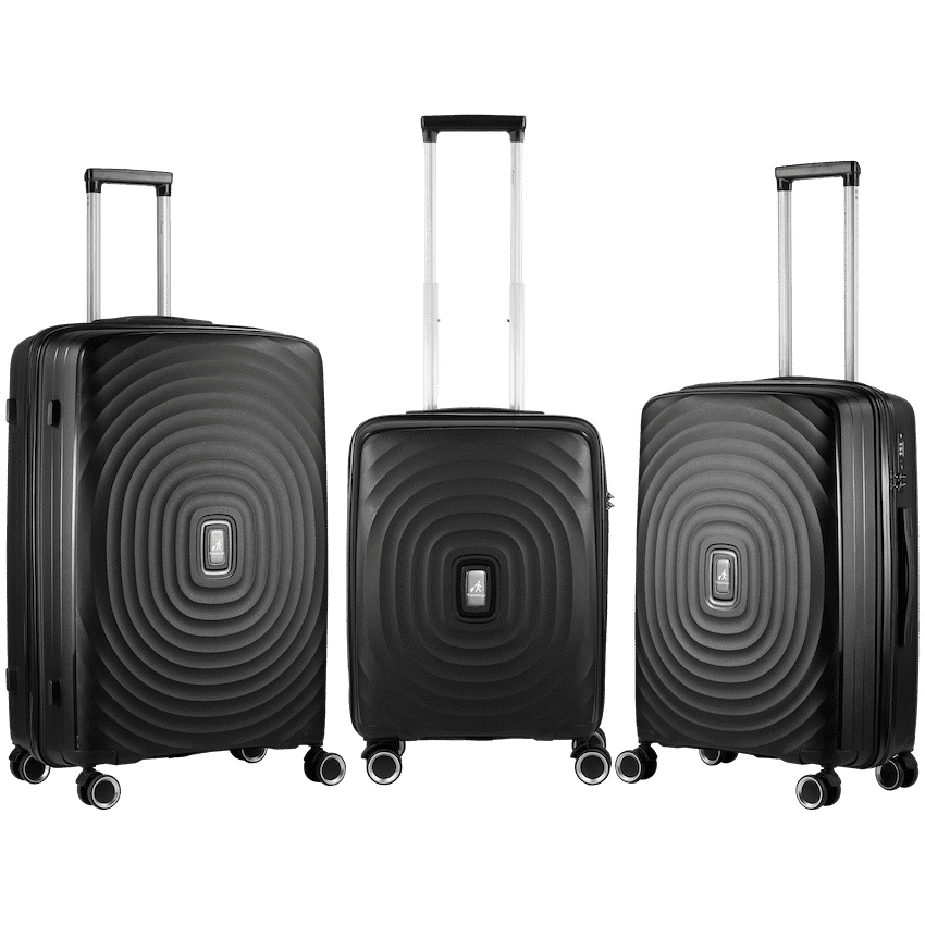 Travelwize Ripple PP 4-Wheel Spinner 65cm Luggage - Black