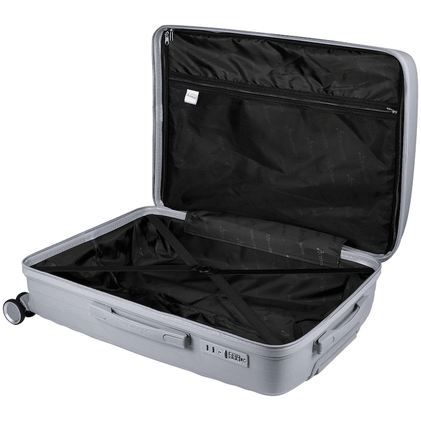 Travelwize Ripple PP 4-Wheel Spinner 65cm Luggage - Platinum