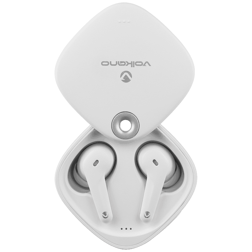 Volkano Ore Series True Wireless Earphones with Charging Case - White