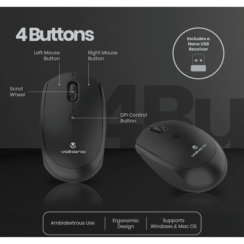 Volkano Talc Wireless Mouse