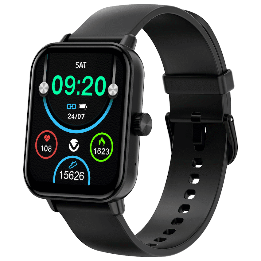 Volkano Chroma Series Smartwatch with Black Strap