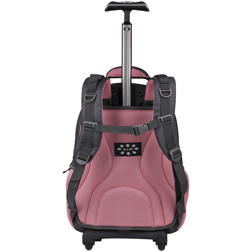 Volkano Orthopaedic Trolley Backpack 35l - Dark Grey/Pink