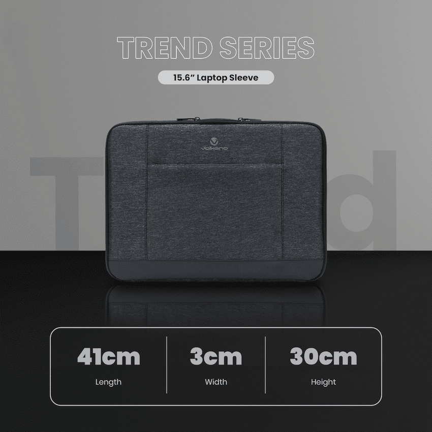 Volkano Trend Series 15.6" Laptop Sleeve - Grey