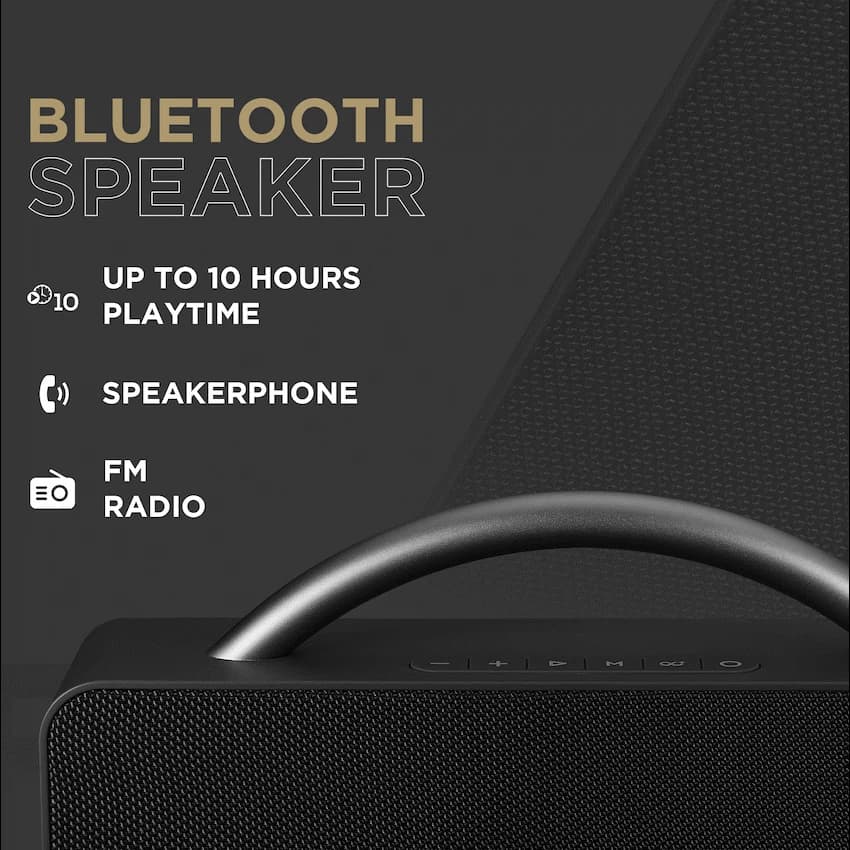 VolkanoX VXS200 Portable Bluetooth Speaker - Black
