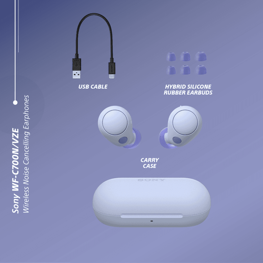 Sony WF-C700N (Violet) True Wireless Earbuds