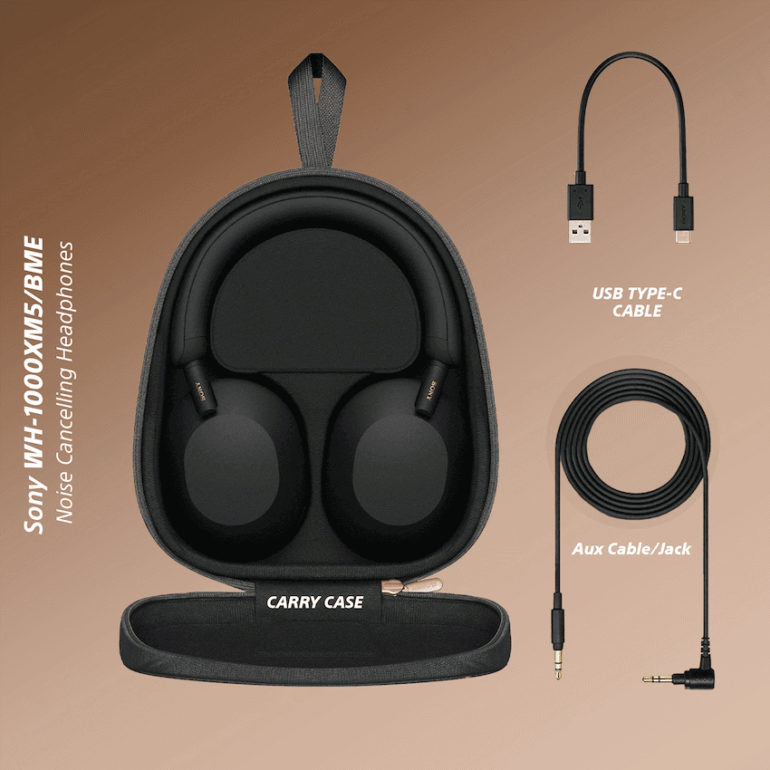 Sony WH1000XM5 (Black) Noise-Cancelling BT Headphones