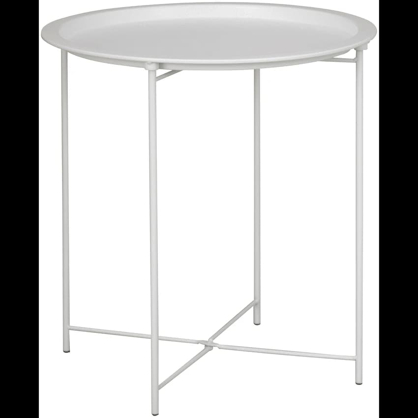 Everfurn Nala Side Table White, Painted MDF, Steel Frame, 2 Pack