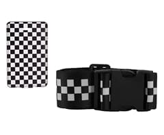 Checkered Luggage Strap & Tag