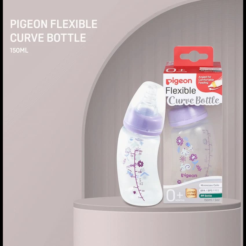 Pigeon Flexible Curve Bottle 150ml - Garden