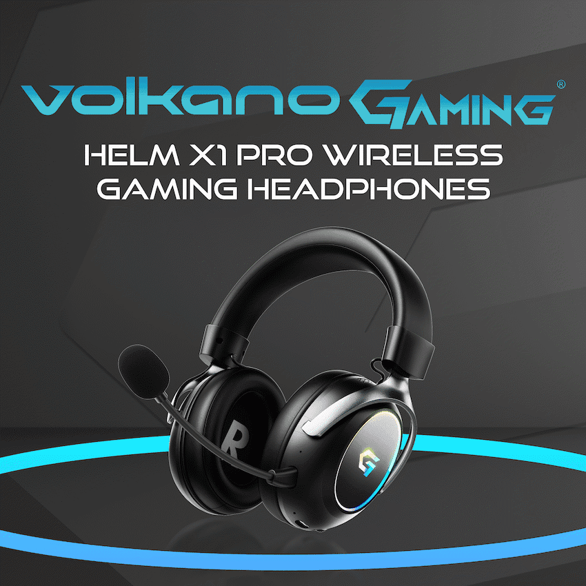 Volkano gaming Helm X1 Pro Wireless Gaming headphone with Tri-mode and ENC mic