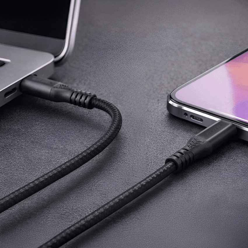 Volkano Weave Series USB C to USB C 240W 20Gbps 2m-black