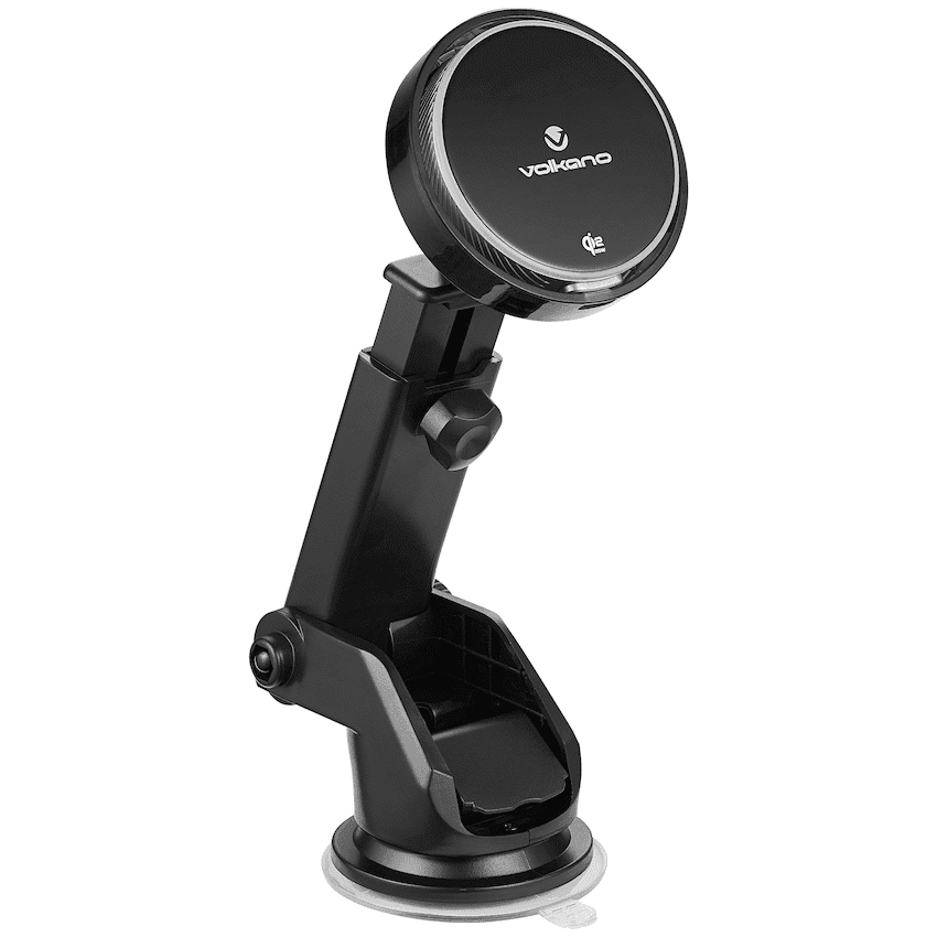 Volkano Sentinel Series Qi2.2 Magnetic Wireless Charging Car Dash Mount Phone Holder - Black