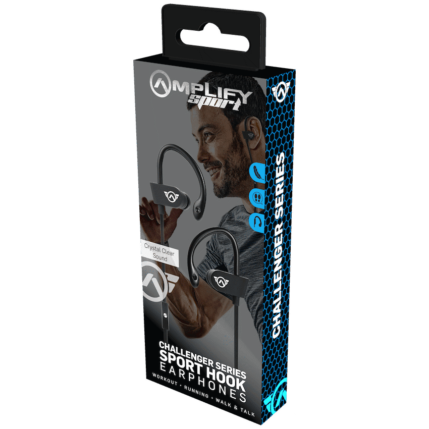 Amplify Sport Challenger Series Earhook Earbuds - Black