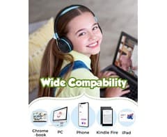 Mpow Che 1 Kids Wired Headset (Blue)