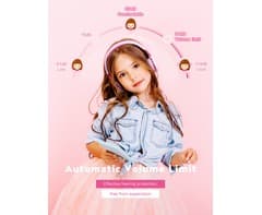 Mpow Che 1 Kids Wired Headset (Pink)