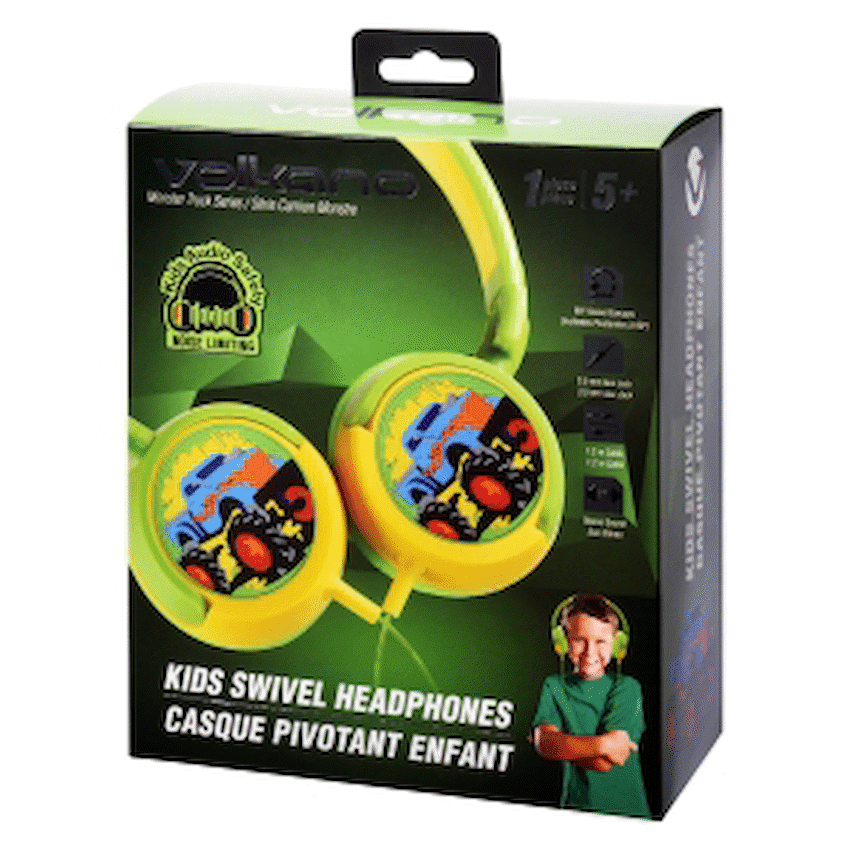 Volkano Kiddies Headphones - Boys Monster Truck
