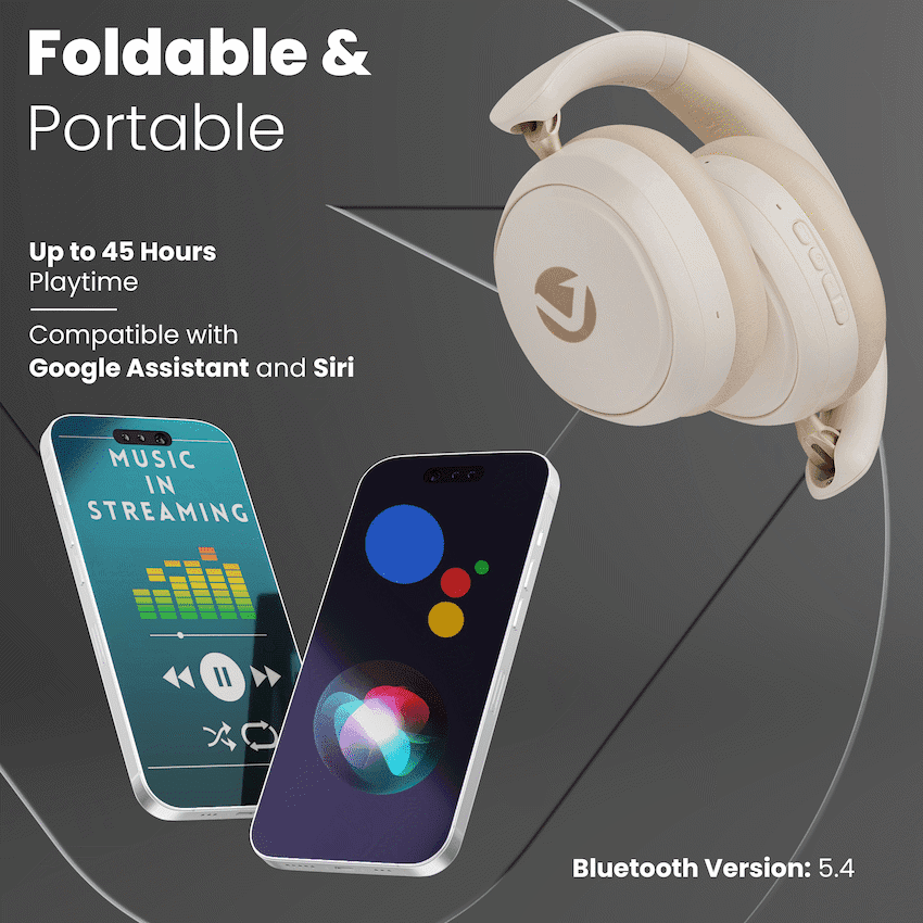 Volkano Lexi Bluetooth Headphone with ANC - Nude