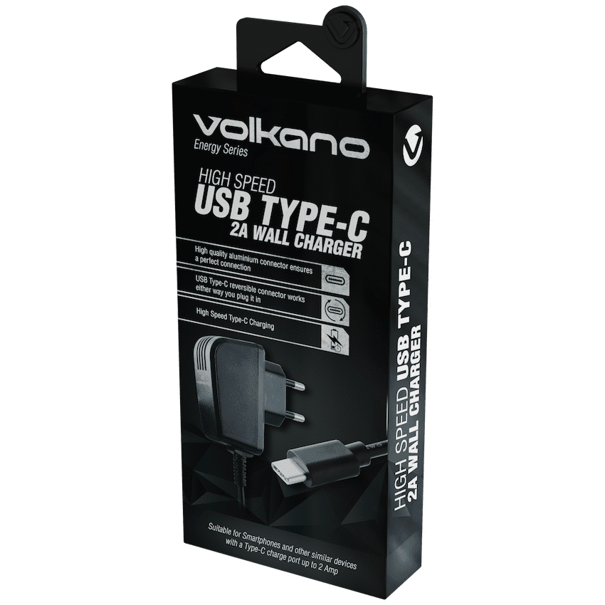 Volkano Energy Series USB Type-C 2a Wall Charger