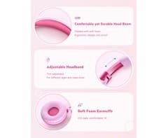 Mpow Che 1 Kids Wired Headset (Pink)