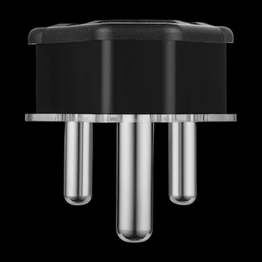 Ellies 16a Heavy-Duty Rubber Screw-on Plug Top - Black