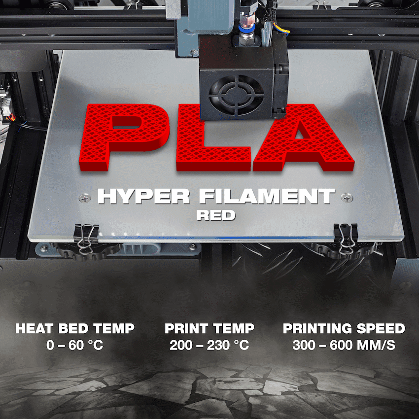 SA Filament PLA Hyper Filament 1kg - Red