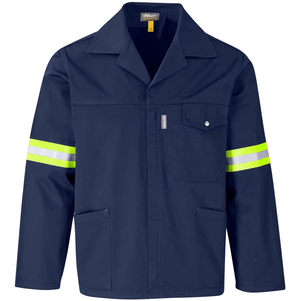 Site Premium Polycotton Jacket - Reflective Arms - Yellow Tape