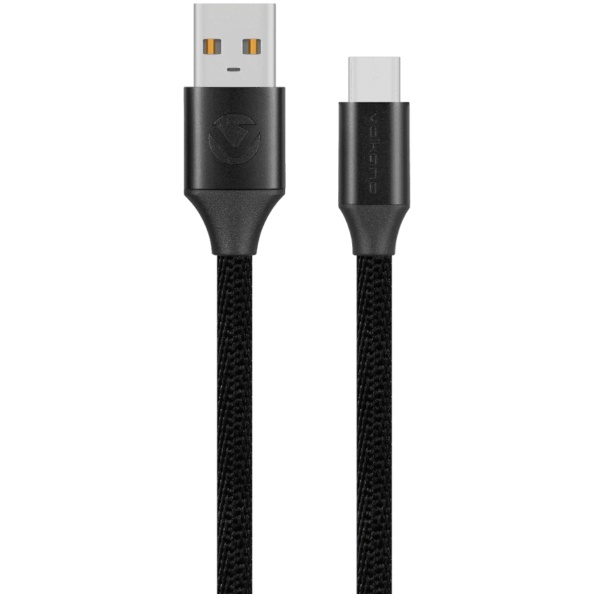 Volkano Weave Series Braided USB A to Type-C Cable 1.2m 60w - Black