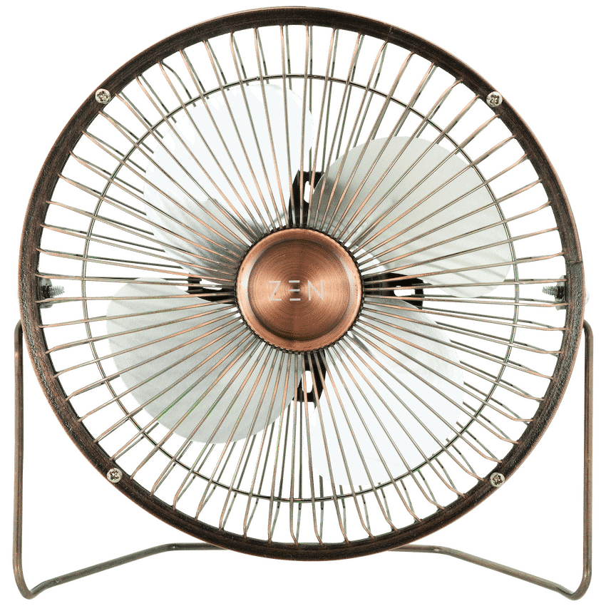 Zen Cool Series 6in Desk Fan - Copper