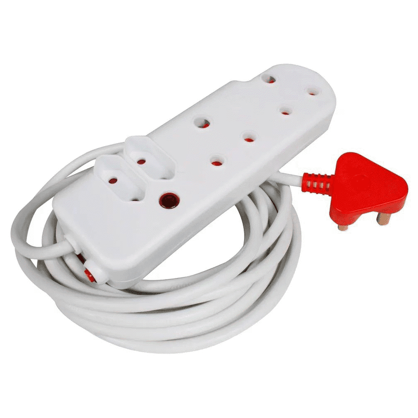 Ellies 4-Way Medium Surge Extension Lead - 3m